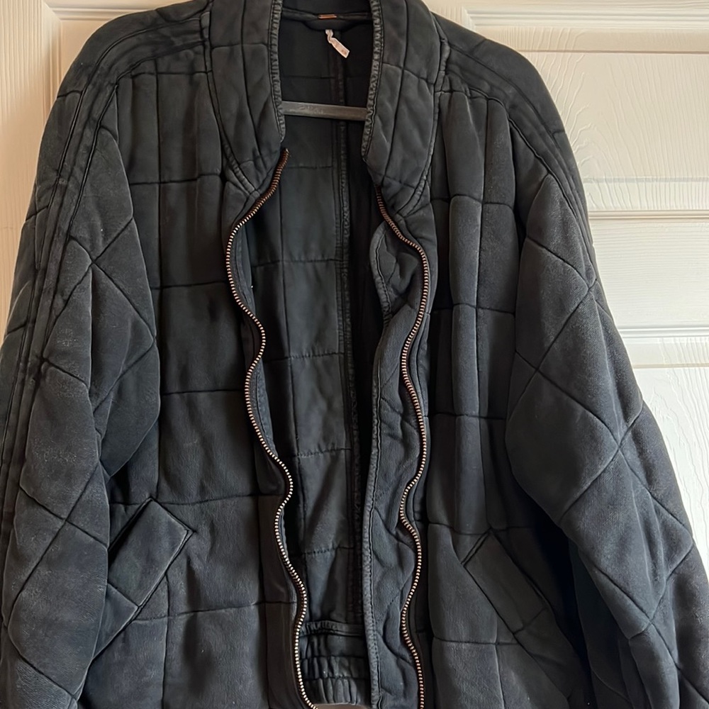 Free people dolman quilted knit jacket